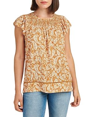 Daniel Rainn Paisley Printed Cap Sleeve Top