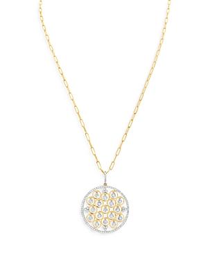 Bloomingdale's Diamond Medallion Pendant Necklace In 14k Yellow & White Gold, 1.40 Ct. T.w. - 100% Exclusive