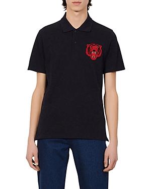 Sandro Tiger Patch Polo Shirt