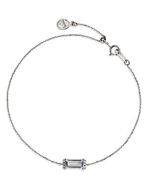 Bloomingdale's Aquamarine & Diamond Accent Chain Bracelet In 14k White Gold - 100% Exclusive