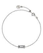 Bloomingdale's Aquamarine & Diamond Accent Chain Bracelet In 14k White Gold - 100% Exclusive