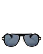Versace Collection Men's Polarized Flat Top Aviator Sunglasses, 38mm
