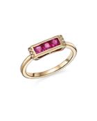 Bloomingdale's Ruby & Diamond Accent Stacking Band In 14k Yellow Gold - 100% Exclusive