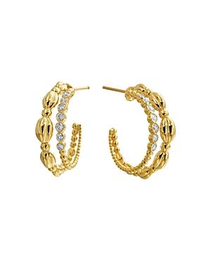Gumuchian 18k Yellow Gold Nutmeg Diamond Double Hoop Earrings