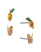 Nadri Tutti Frutti Lemonade Stud Earring Set