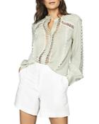 Reiss Chantal Embroidered Blouse