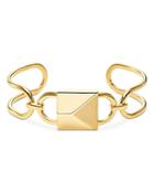 Michael Kors Mercer Padlock Cuff Bracelet In 14k Gold-plated Sterling Silver