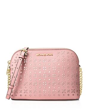 Michael Michael Kors Large Cindy Dome Floral Perforated Crossbody