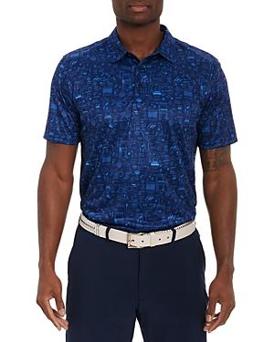 Robert Graham Bbq Boss Stretch Printed Classic Fit Performance Polo Shirt