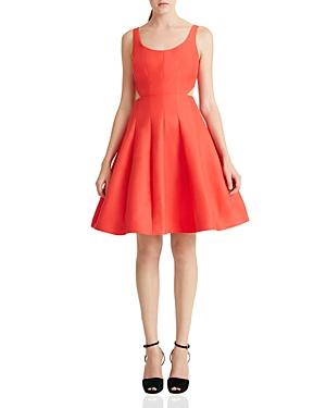 Halston Heritage Cutout Fit-and-flare Dress