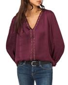 Vince Camuto Studded Trim Blouse