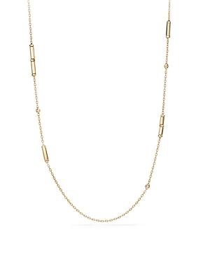 David Yurman Barrels Long Station Necklace With Diamonds In 18k Gold