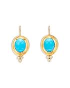 Temple St. Clair 18k Yellow Gold Turquoise & Diamond Drop Earrings