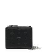 Mcm Klara Monogrammed Mini Two-fold Leather Wallet