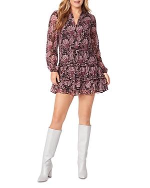 Paige Silk Fernanda Floral Print Dress