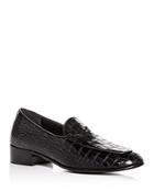 Giuseppe Zanotti Men's Croc-embossed Leather Apron-toe Loafers