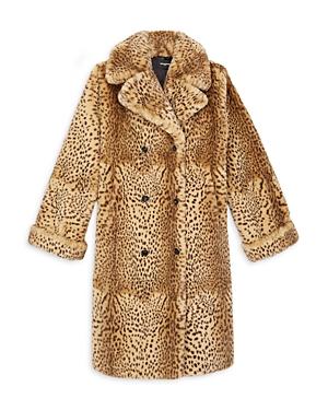 The Kooples Leopard Print Faux Fur Coat