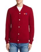 Comme Des Garcons Play Wool Double Heart Cardigan Sweater