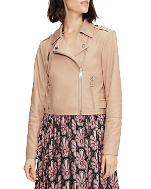 Ted Baker Cropped Leather Moto Jacket