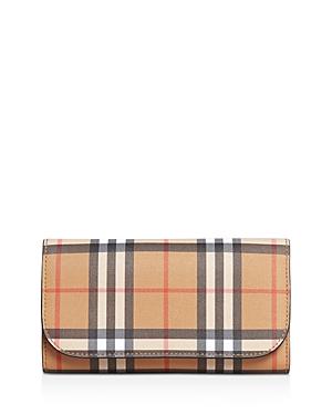 Burberry Vintage Check Medium Leather Continental Wallet
