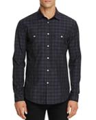 John Varvatos Collection Military Check Slim Fit Button-down Shirt