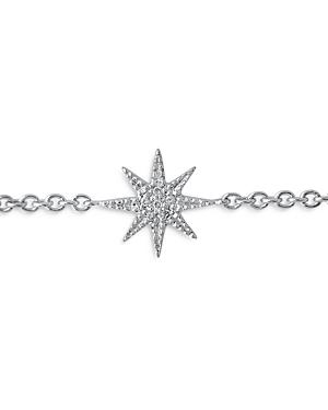 Colette Jewelry 18k White Gold Galaxia Diamond Mini Star Chain Bracelet