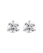 Lightbox Jewelry Lab-grown Diamond Oval Stud Earrings In 10k White Gold-plated