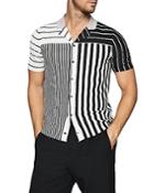 Reiss Orso Striped Color Blocked Shirt