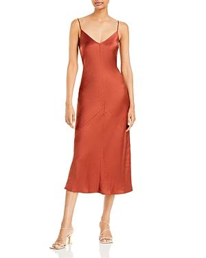 Line & Dot Dolly Satin Midi Dress