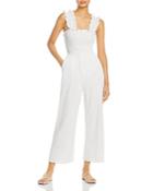 Aqua Eyelet Ruffled Jumpsuit - 100% Exclusive