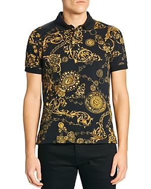 Versace Jeans Couture Regalia Baroque Print Slim Fit Polo