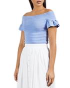 Ted Baker Bardot Frill Detail Knitted Top