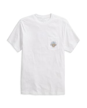 Vineyard Vines Hot Dog Cotton Logo Graphic Pocket Tee