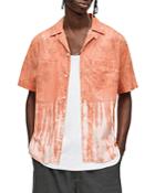 Allsaints Hera Short Sleeve Paint Drip Camp Shirt