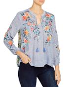 Johnny Was Norah Effortless Embroidered Peasant Blouse