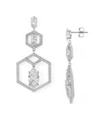 Nadri Kara Hexagon Drop Earrings