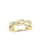 Bloomingdale's Diamond Link Statement Ring In 14k Yellow Gold, 0.45 Ct. T.w. - 100% Exclusive