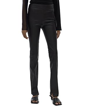 Helmut Lang Leather Slit-hem Pants