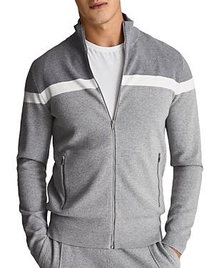 Reiss Colorblocked Zip Front Sweatshirt