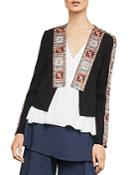 Bcbgmaxazria Embroidered Open-front Jacket