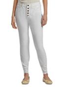 Jen 7 High Waist Ankle Skinny Jeans In Clean White