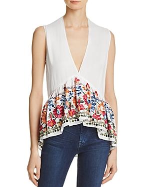 Yfb On The Road Courtney High/low Peplum Top