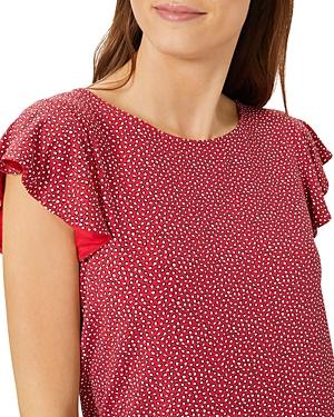 Hobbs London Nessie Flutter Sleeve Top