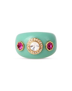 Kurt Geiger London Multicolor Crystal Resin Ring