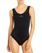 Moncler Perforated One Piece Swimsuit
