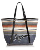 See By Chloe Andy Striped Denim Tote