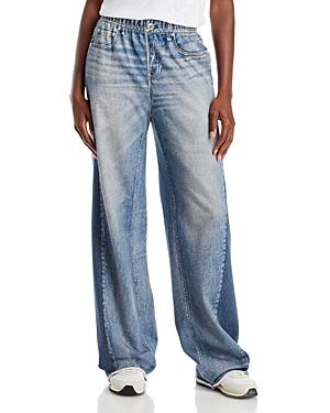 Rag & Bone Miramar Wide Leg Stretch Waist Jeans In Moonrise