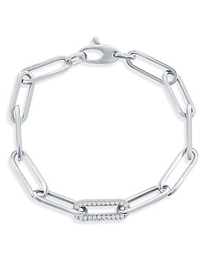 Bloomingdale's Diamond Paperclip Bracelet In 14k White Gold, 0.70 Ct. T.w. - 100% Exclusive