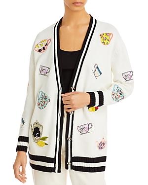 Alice And Olivia Bradford Embroidered Cardigan