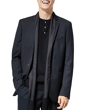 The Kooples Wool Silk Scarf Suit Jacket